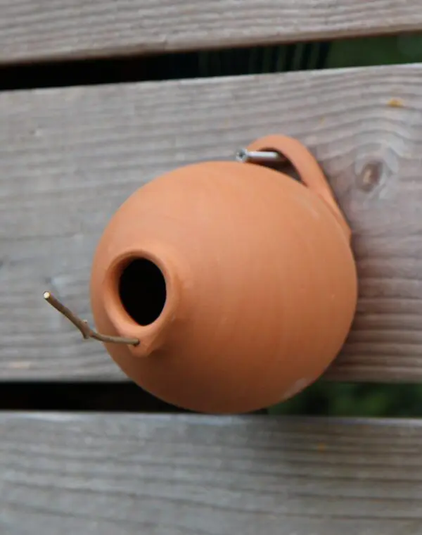 Nestkast, vogelpot voor Mezen en Mussen, steen NK14 - Afbeelding 3