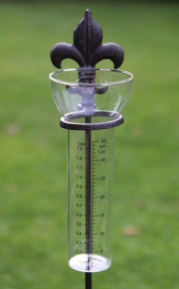 Regenmeter Franse lelie, gietijzer RM151