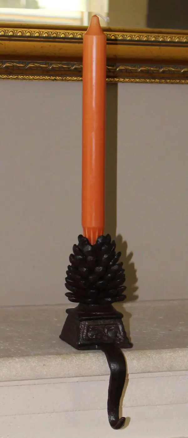 Stocking hanger dennenappel met kaarsenstandaard XM81 - Afbeelding 5
