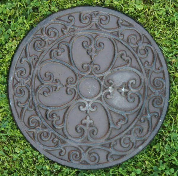 Staptegel rond 30 cm. klassiek, gietijzer SS8 - Afbeelding 4