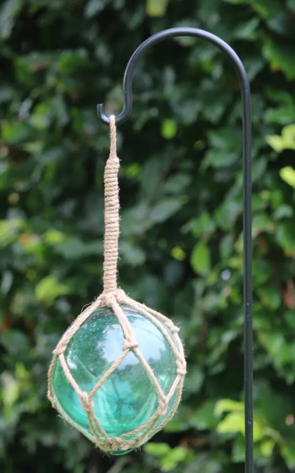 Glazen Bol in Touw, Groen