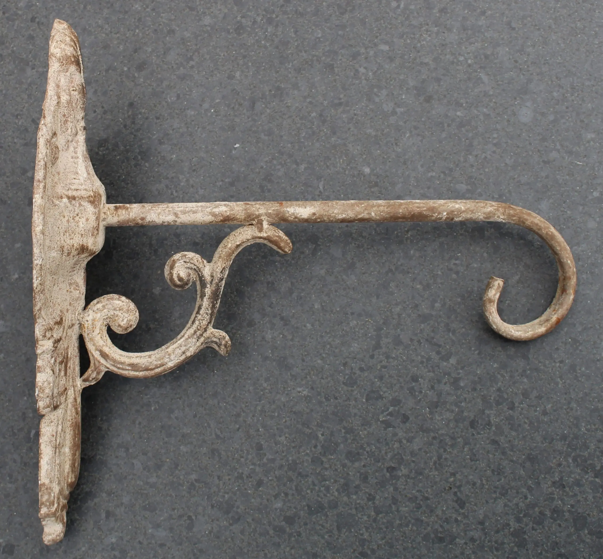 Wandhaak aged metal 25 cm. grijs-bruin    WG320 - Afbeelding 2