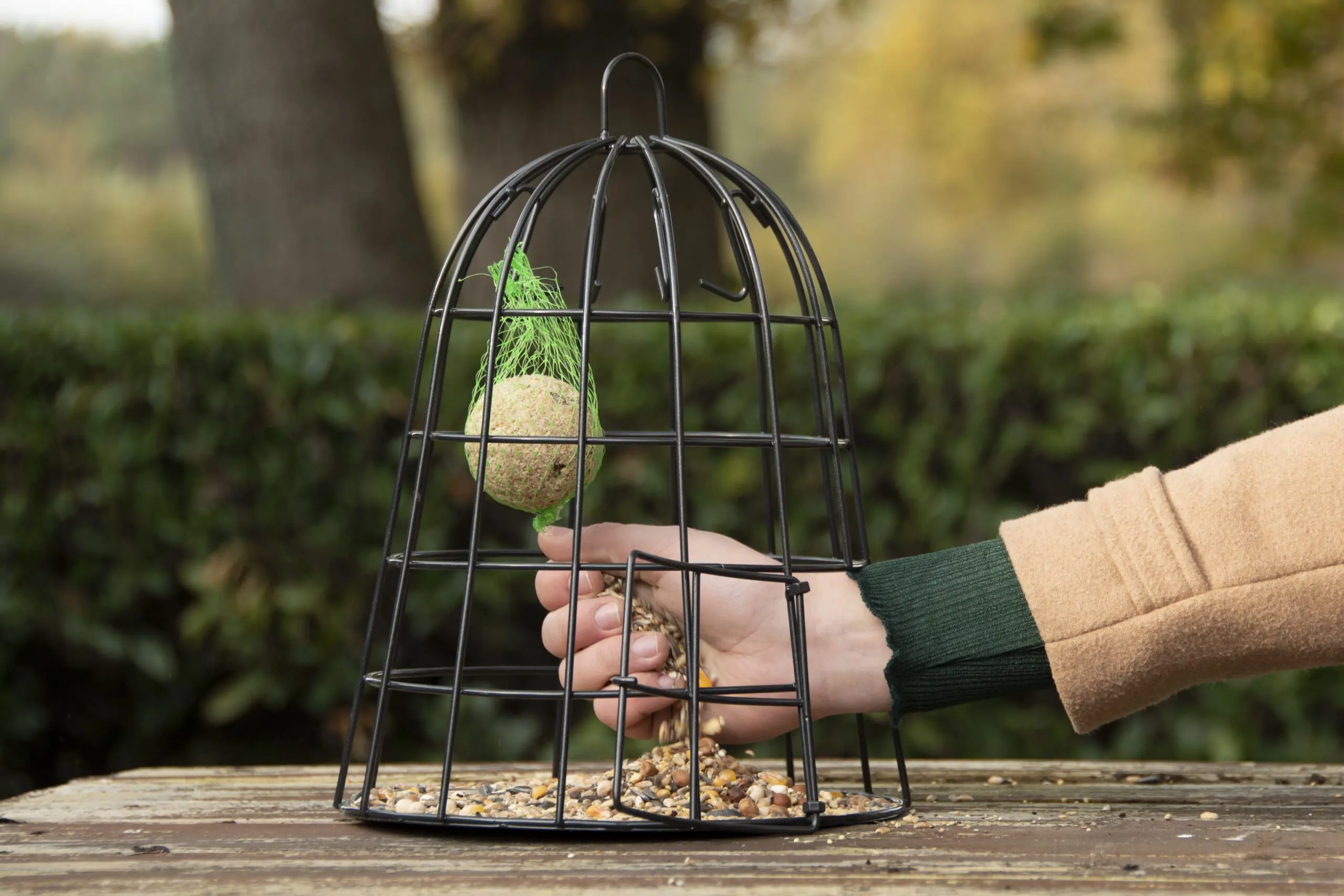 Selectieve voederkooi, vogelvoederkooi, zwart FB492 - Afbeelding 3