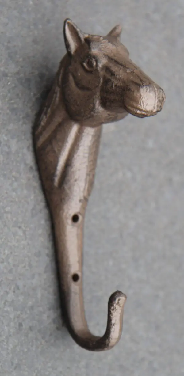 Kapstokhaak paard, gietijzer, large   KH2744 - Afbeelding 3