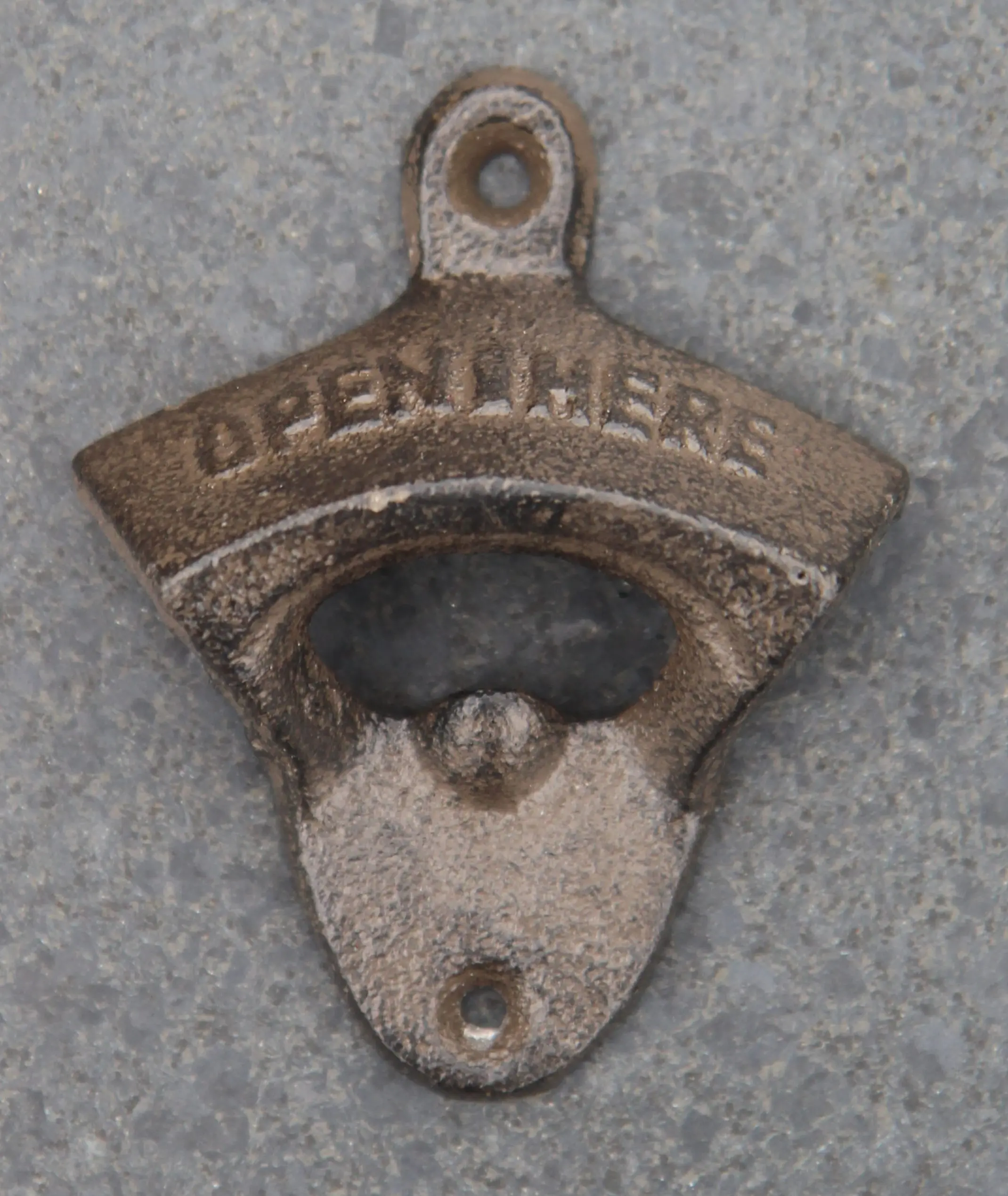 Flesopener rond, schroefbaar, gietijzer FG549