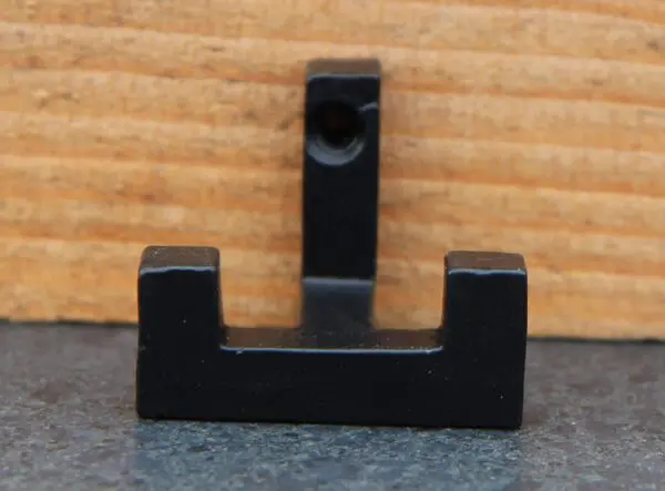 Kapstokhaak Industrieel, Dubbele haak Zwart, gietijzer, KH103 - Afbeelding 2