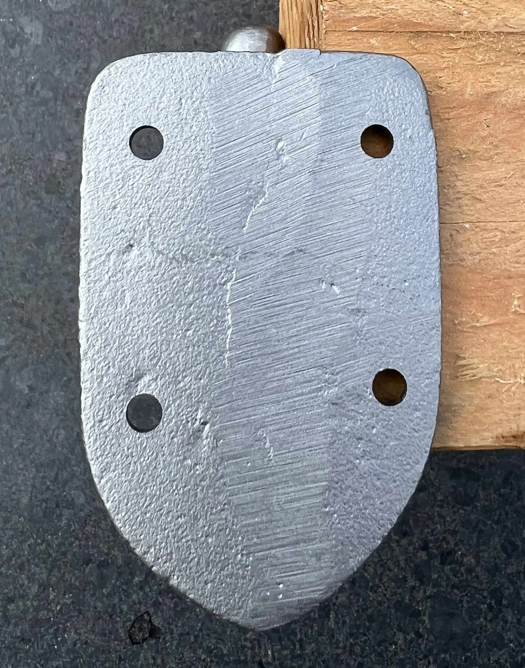 Kapstokhaak Dubbele Haak Schild, grijs, Gietijzer - Afbeelding 3