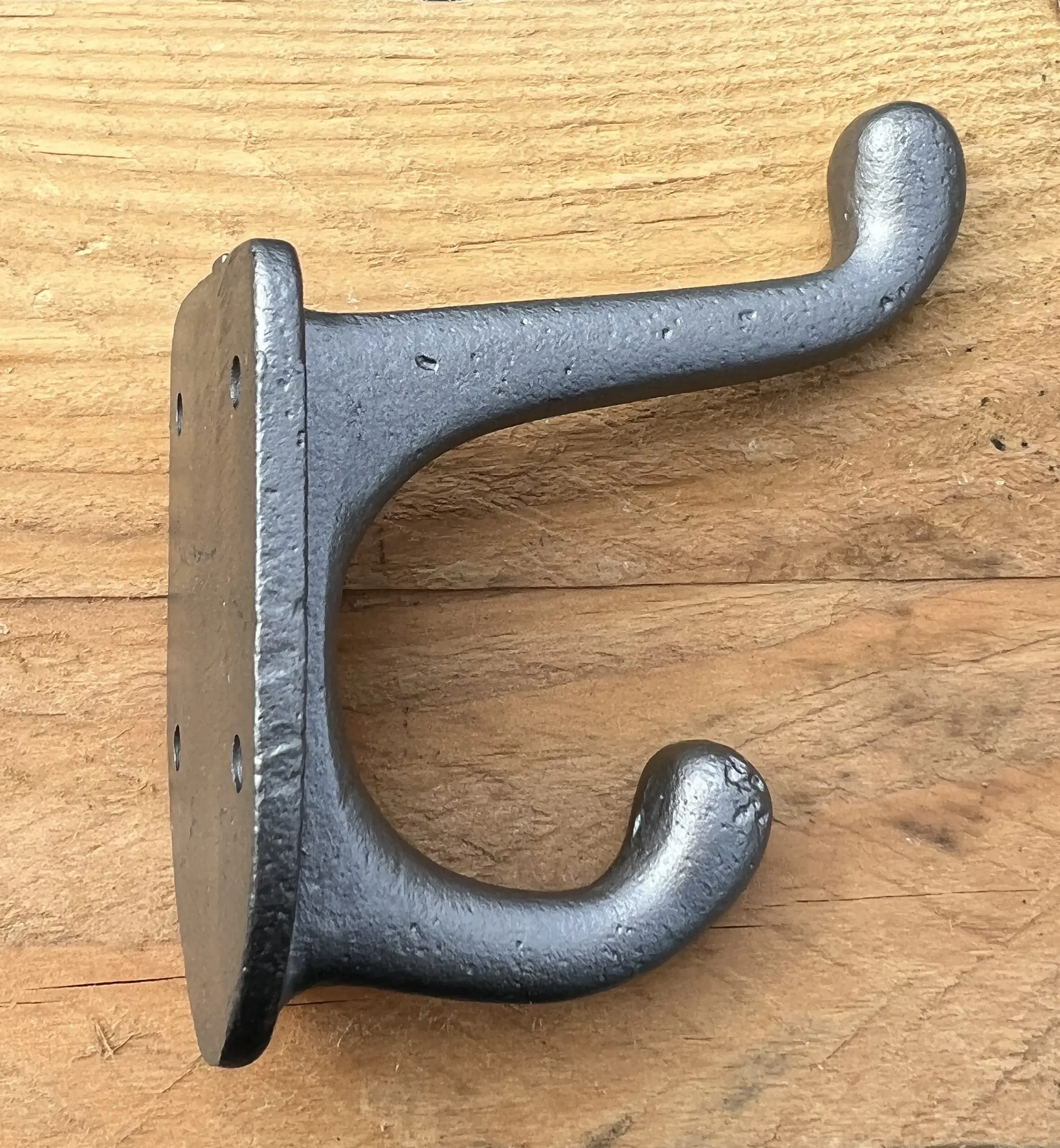 Kapstokhaak Dubbele Haak Schild, grijs, Gietijzer - Afbeelding 4