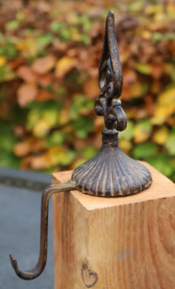 Stocking hanger Franse lelie, brons-bruin, gietijzer XM449C - Afbeelding 6
