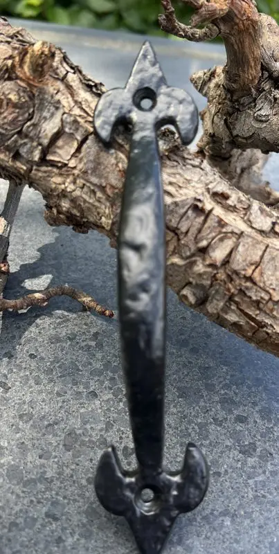 Handgreep Franse lelie, zwart, gietijzer HG195 - Afbeelding 2