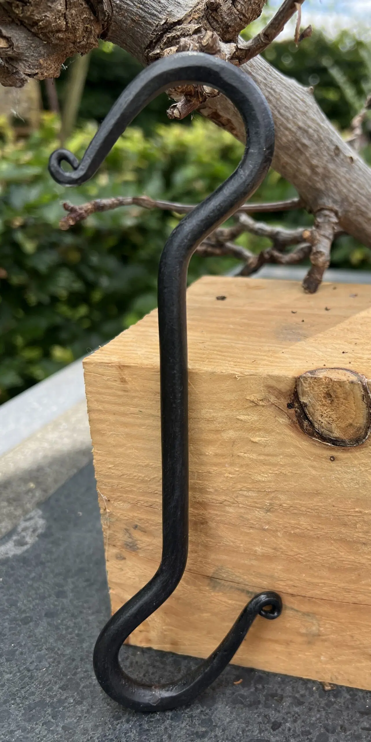 S-haak, metaal, 20,3cm. zwart SH120 - Afbeelding 4