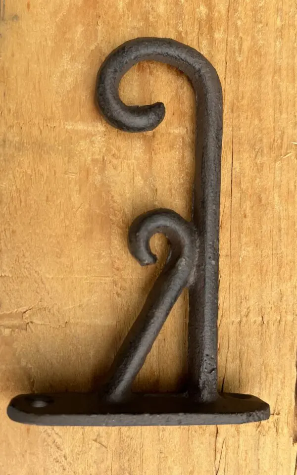 Wandhaak strak en sierlijk 11,7 cm. gietijzer WG121 - Afbeelding 2