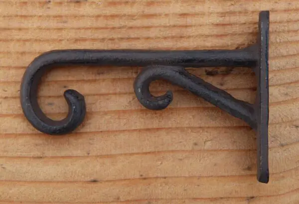Wandhaak strak en sierlijk 11,7 cm. gietijzer WG121 - Afbeelding 4