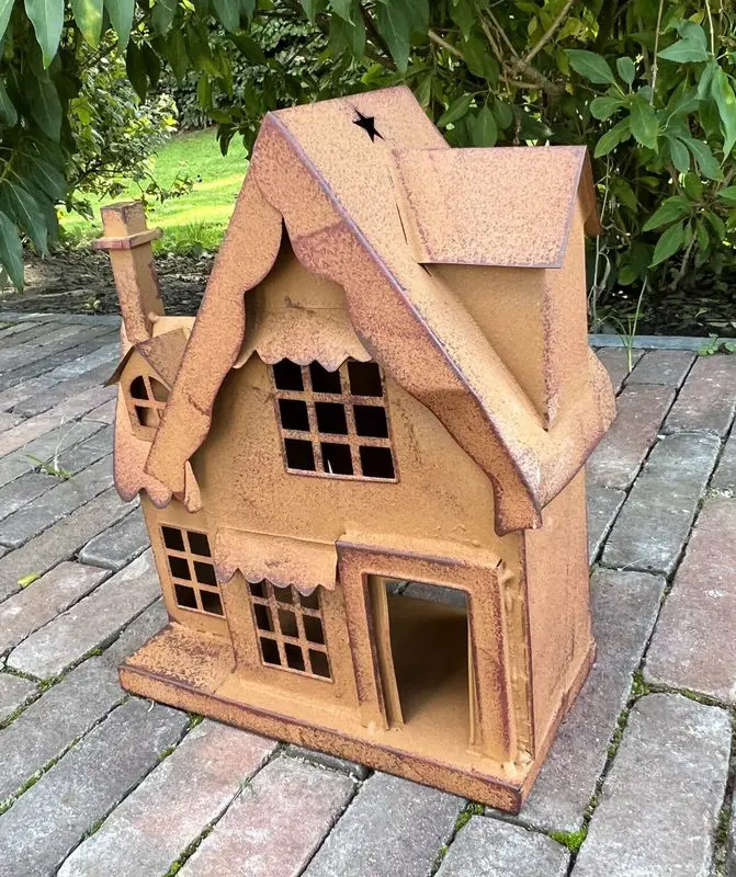 Huis, winkel, kerst, roestig metaal HM655 - Afbeelding 4