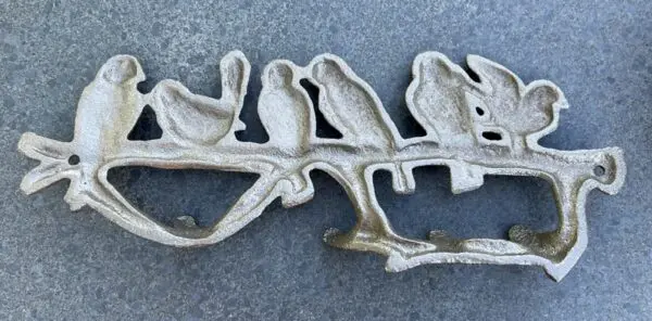 Kapstokhaak Vogels met 4 haken, Gietijzer - Afbeelding 4