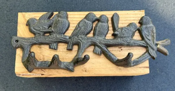 Kapstokhaak Vogels met 4 haken, Gietijzer - Afbeelding 2