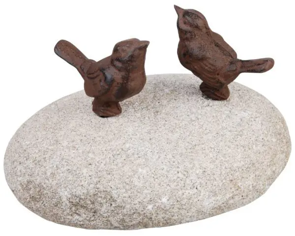 Twee vogeltjes op een steen, kei TT169V - Afbeelding 4