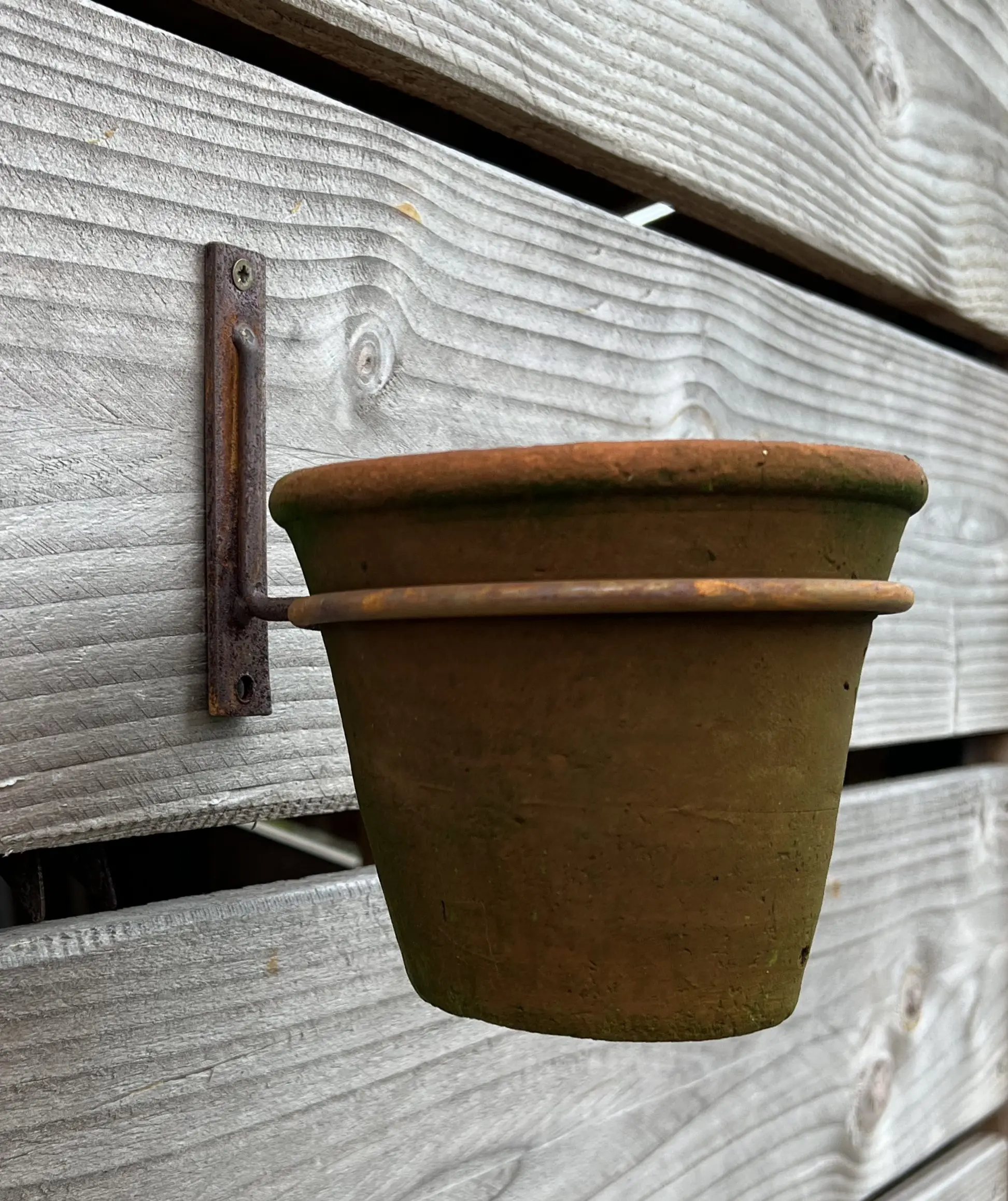 Bloempothouder, muurhanger, eenvoudig, metaal BPH220 - Afbeelding 3