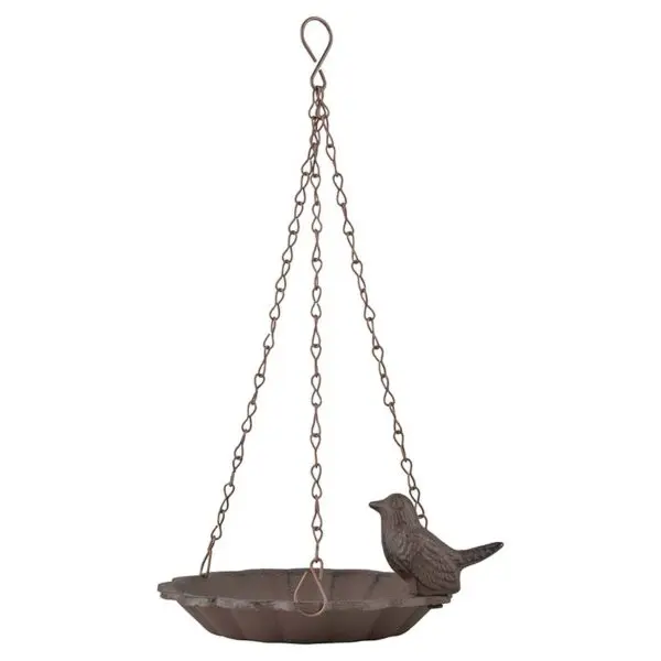 Vogelschaal, vogelbad met vogel, hangend FB378 - Afbeelding 6
