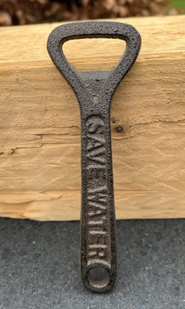 Flesopener "save water, drink beer", gietijzer FG562 - Afbeelding 3