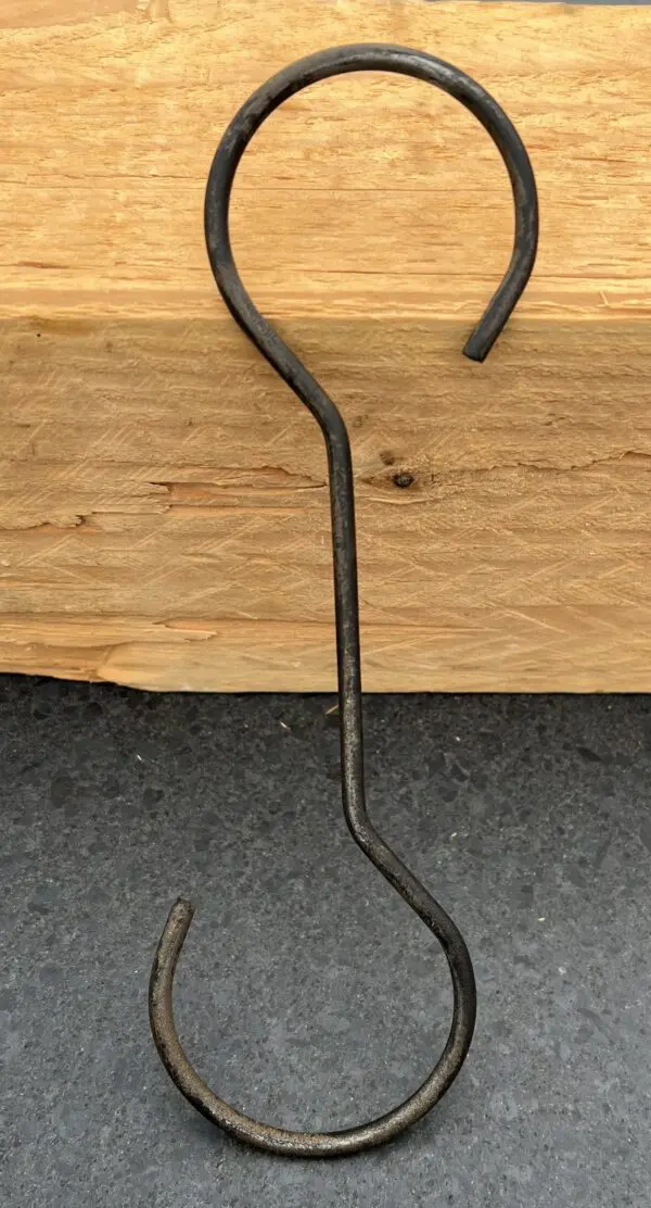 S-haak, metaal, 20,5 cm. bruin SH108