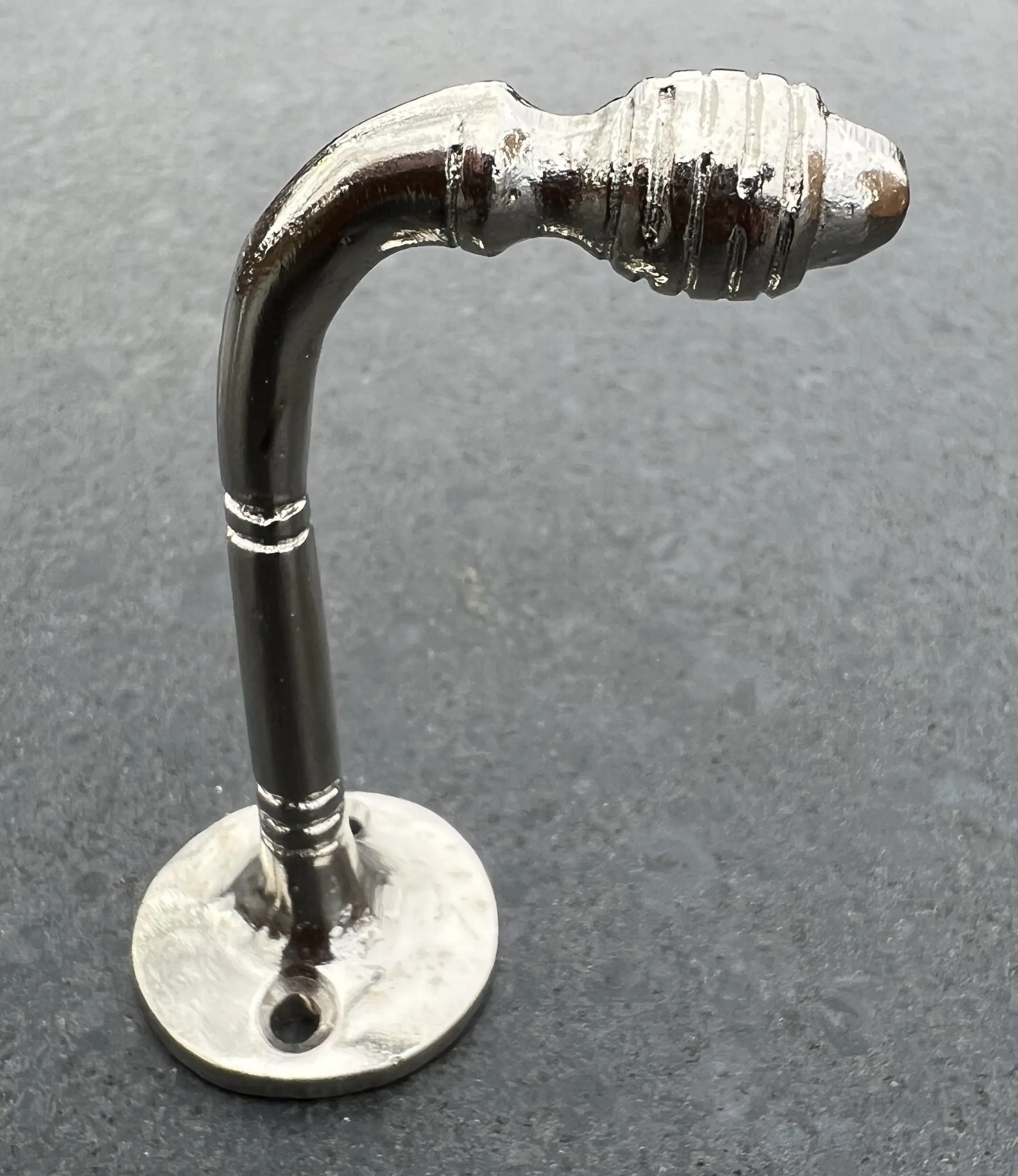 Kapstokhaak elegant, zilverkleurig, gietijzer  KH330 - Afbeelding 3