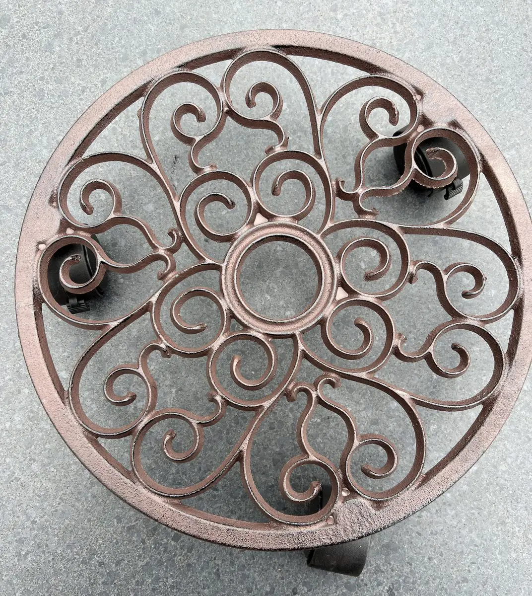 Planttrolley rond 29 cm. gietijzer TG39 - Afbeelding 2