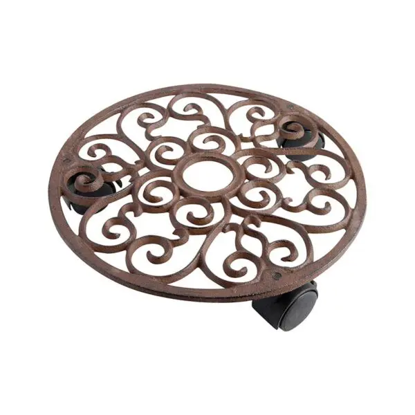 Planttrolley rond 29 cm. gietijzer TG39 - Afbeelding 6