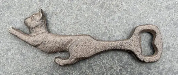 Flesopener poes, kat, gietijzer 6Y5289 - Afbeelding 2