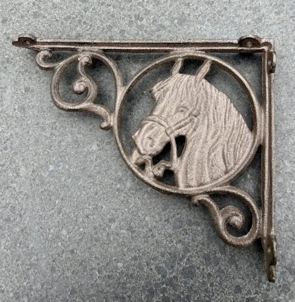 Plankdrager paard, pony, 23,3 cm. gietijzer 6Y5290 - Afbeelding 3