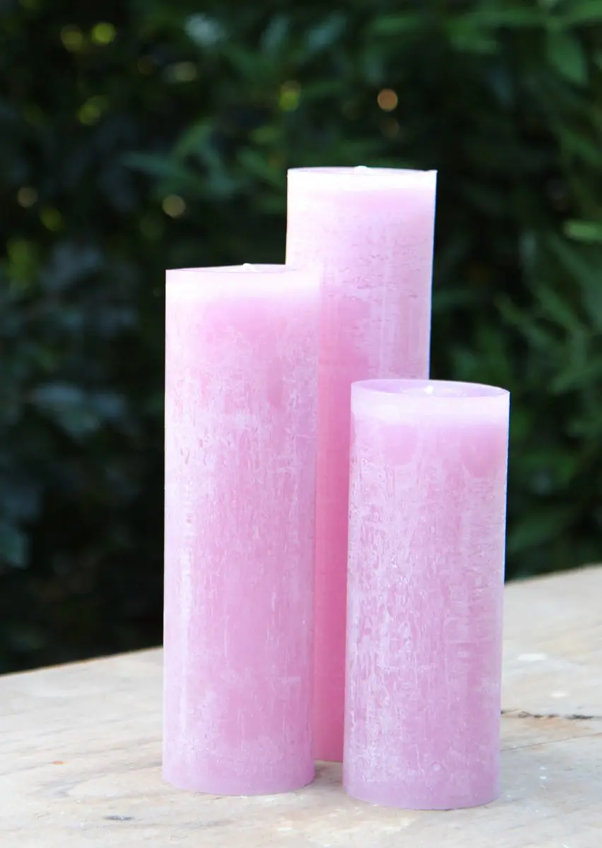 Krulkaarsen, Bika Kaarsen, set van 3, Oud Roze 333158 - Afbeelding 2
