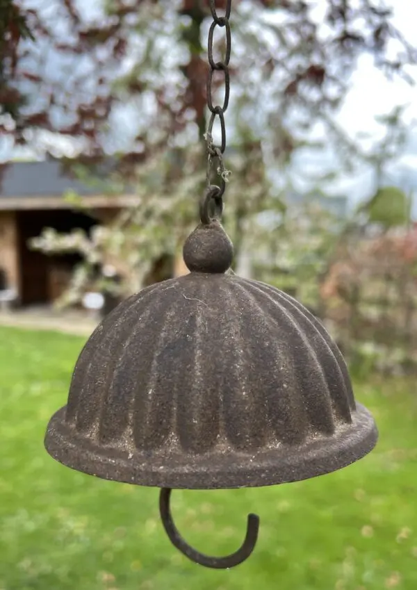 Vetbolhanger, vogelvoerhanger klok, aged metal bruin VH591 - Afbeelding 9