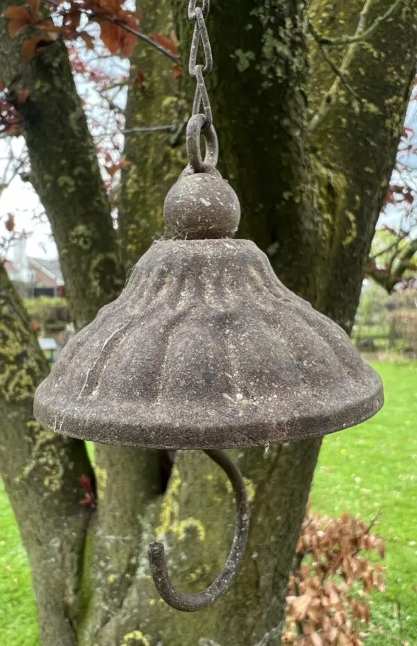 Vetbolhanger, vogelvoerhanger klok, aged metal VH593 - Afbeelding 2