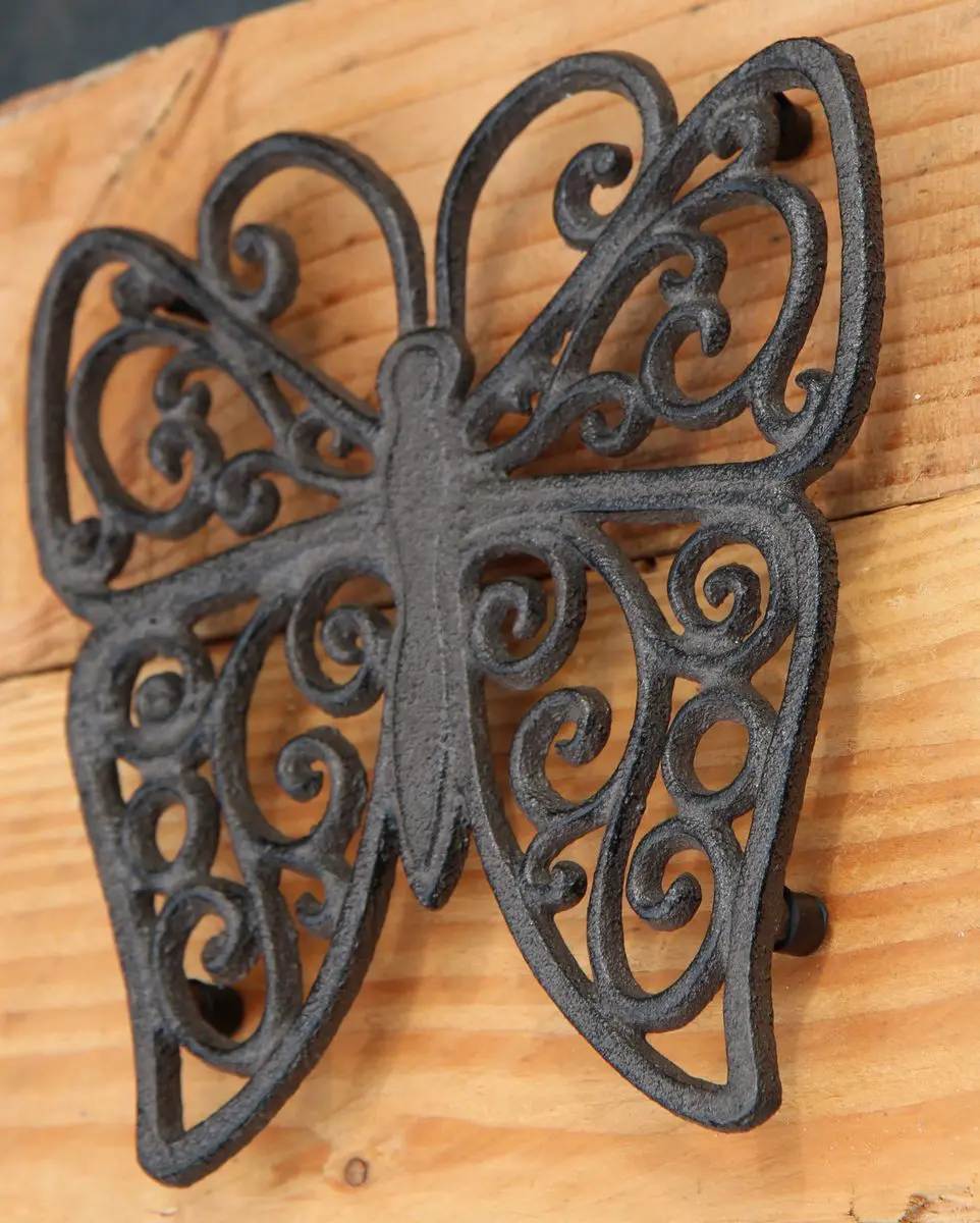 Onderzetter treefje vlinder, gietijzer 6Y5275 - Afbeelding 2