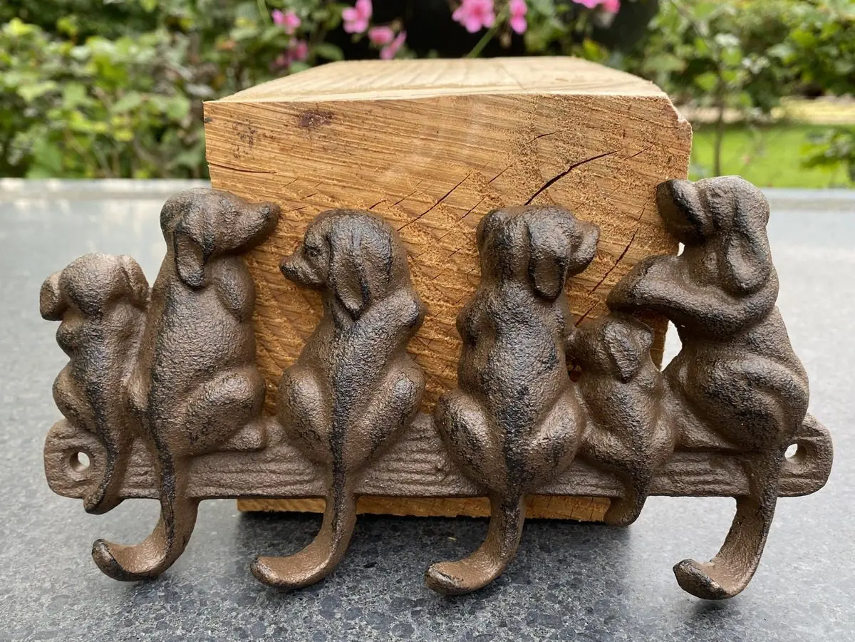 Kapstok met 6 hondjes en 4 haakjes KH1223 - Afbeelding 3