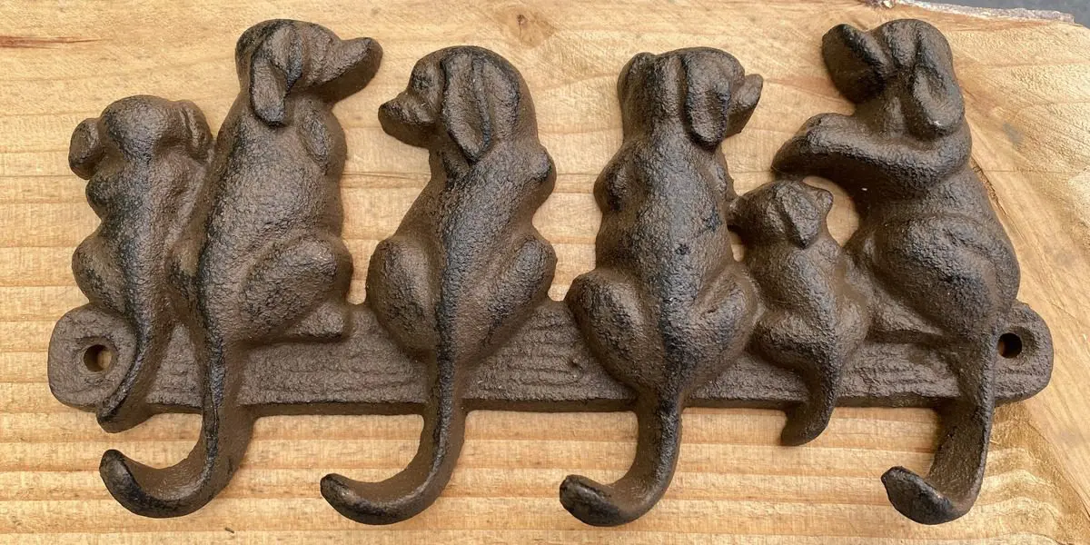 Kapstok met 6 hondjes en 4 haakjes KH1223 - Afbeelding 2