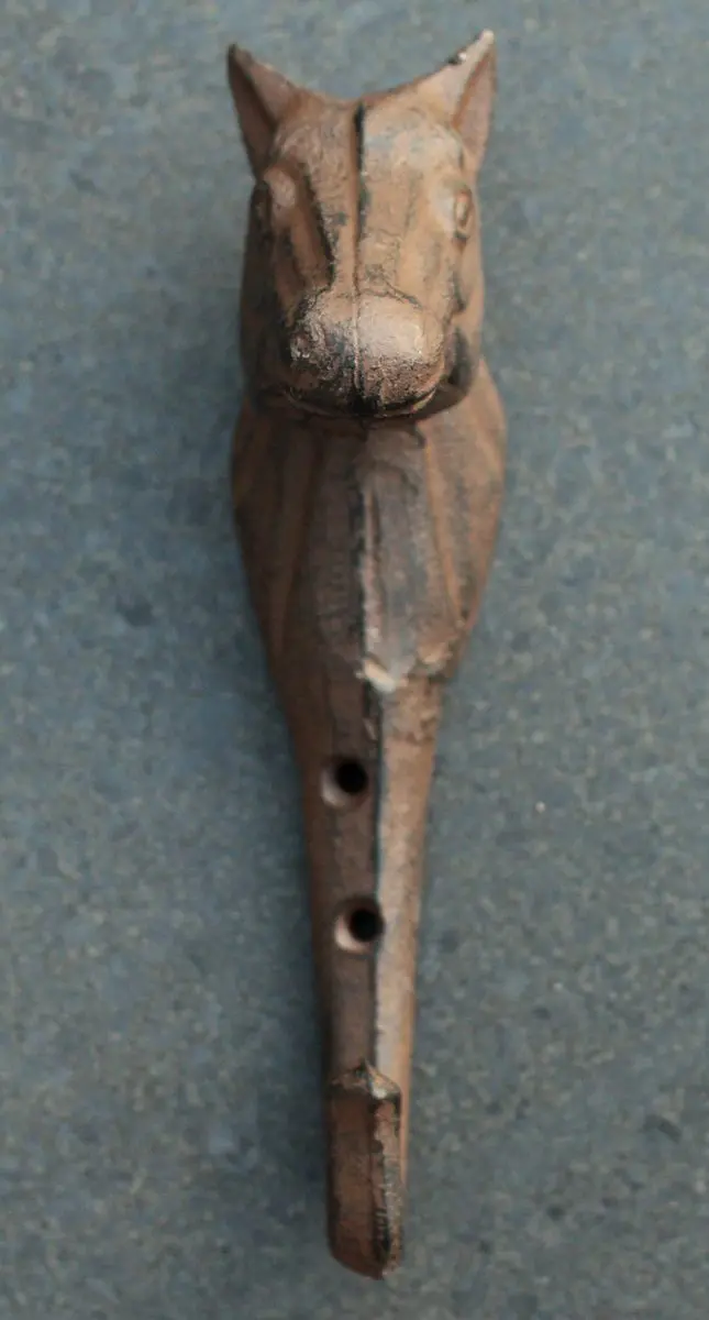 Kapstokhaak paard, pony, gietijzer   KH744 - Afbeelding 3