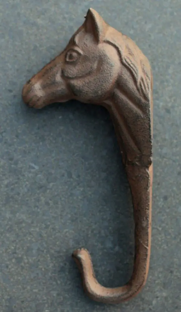 Kapstokhaak paard, pony, gietijzer   KH744 - Afbeelding 4