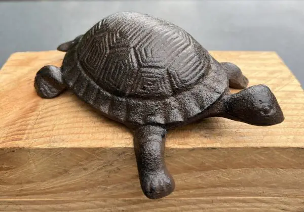 Dierenbeeld schildpad, gietijzer, groot  SG315 - Afbeelding 4