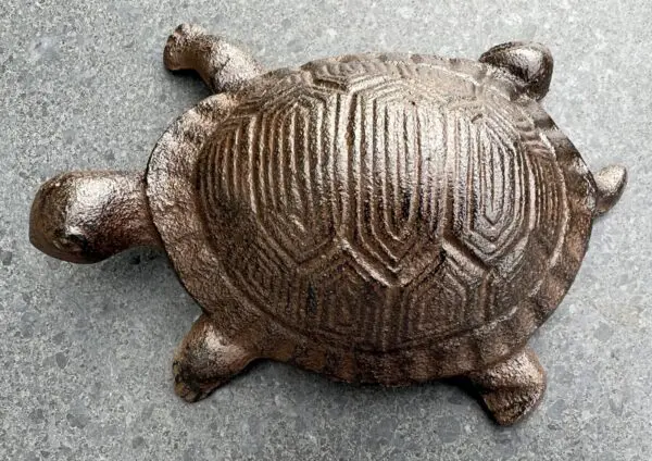 Dierenbeeld schildpad, gietijzer, groot  SG315 - Afbeelding 3
