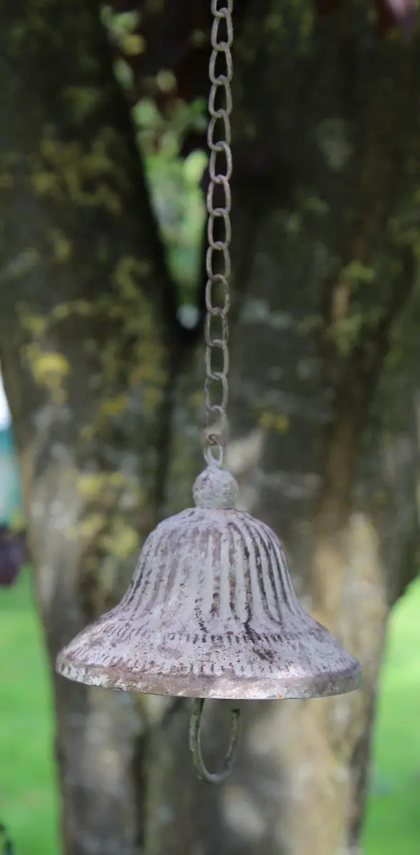 Vetbolhanger, vogelvoerhanger klok, aged metal VH594 - Afbeelding 4