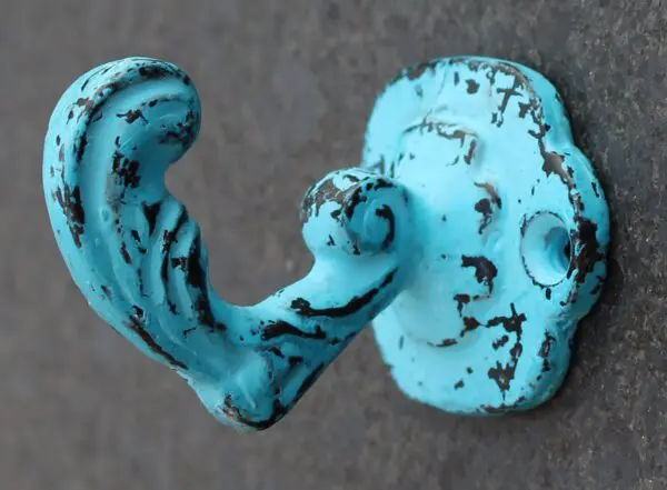 Kapstokhaak antiek blauw   KH637 - Afbeelding 2