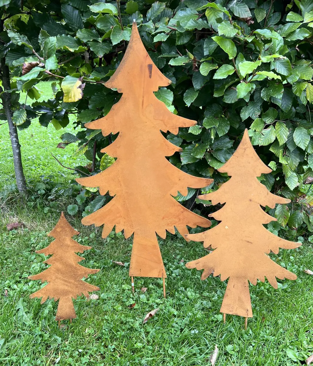 Tuinsteker kerstboom, spar, roestig metaal SB307 - Afbeelding 3