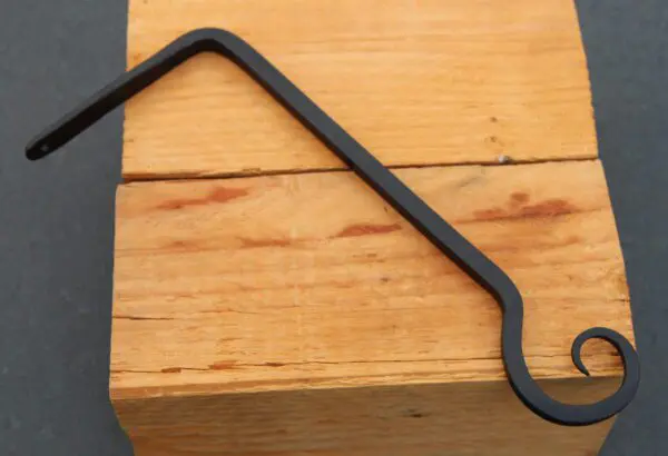 Wandhaak 29,5 cm. eenvoudig met krul, gietijzer WG184 - Afbeelding 3
