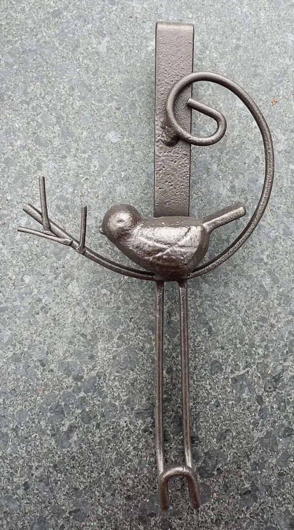 Deurhanger, kasthanger vogel, metaal 6Y1345