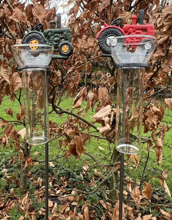 Regenmeter tractor groen, gietijzer RM141 - Afbeelding 5