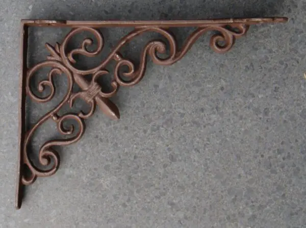 Plankdrager, wandhaak 17,7 cm. gietijzer CB29-1 - Afbeelding 6