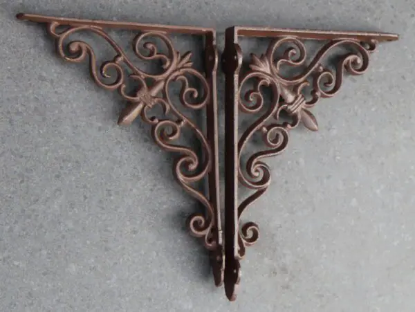 Plankdrager, wandhaak 17,7 cm. gietijzer CB29-1 - Afbeelding 8