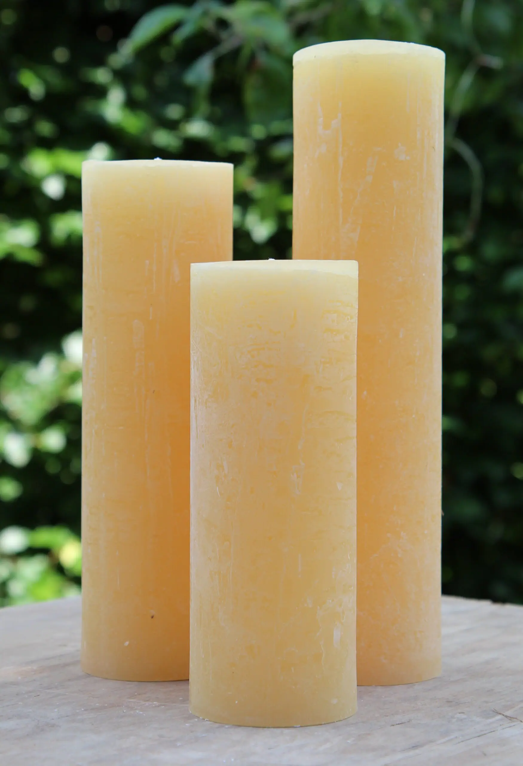 Krulkaars, Bika kaarsen, set van 3, zacht geel 333168