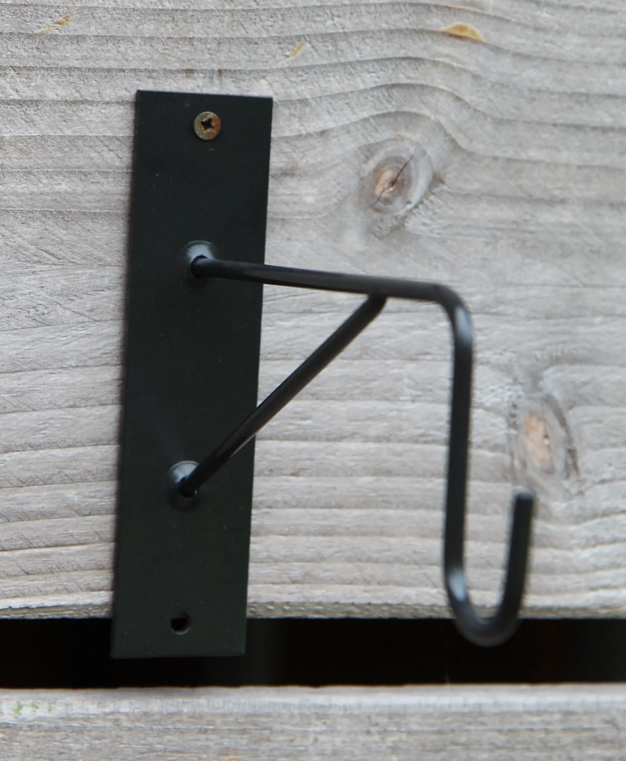 Wandhaak 21,4 cm. metaal, zwart BPH124 - Afbeelding 3